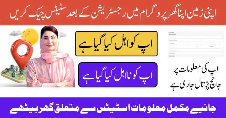 Apni Zameen Apna Ghar Program Application Status
