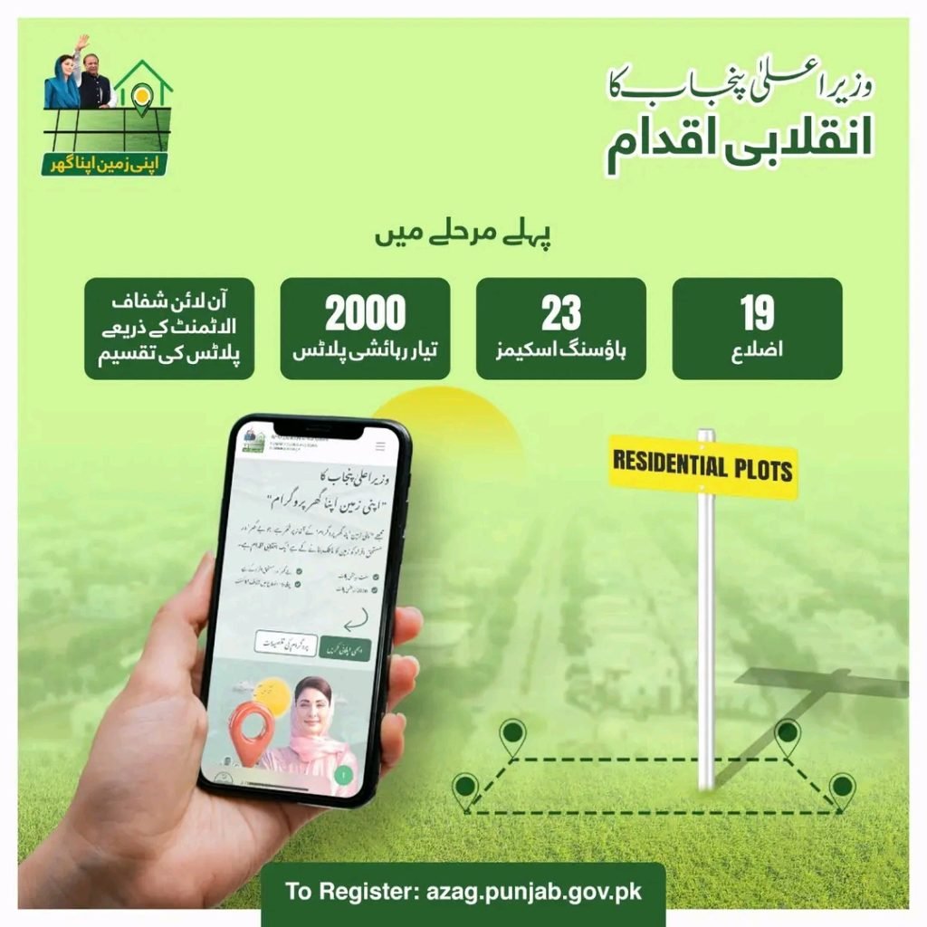 Apni Zameen Apna Ghar Program Registration Via azag.punjab.gov.pk 2025