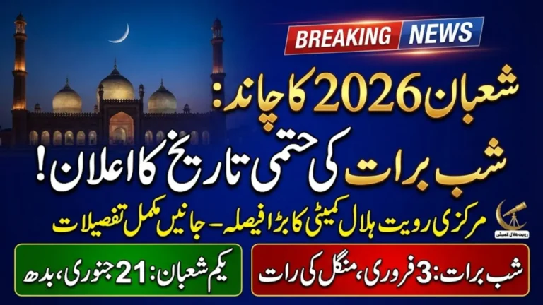 Shaban Moon 2026: Shab-e-Barat Date Announced – Know Full Details Step by Step